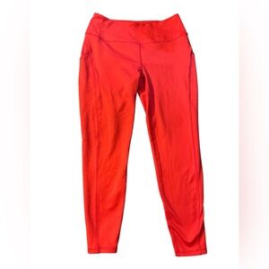 Spyder Bold Red Activewear Fleece Lined Leggings